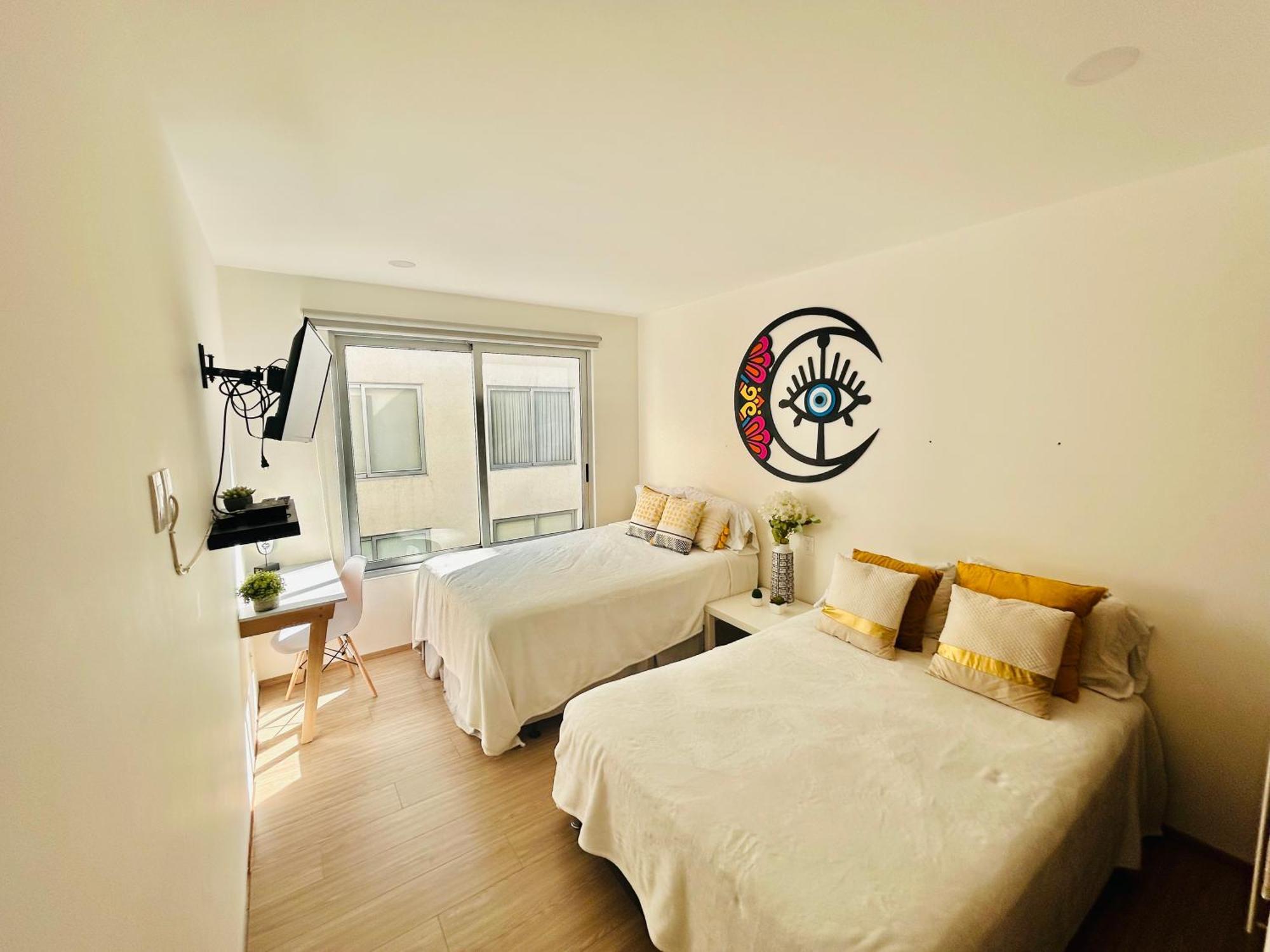 墨西哥城Espectacular Departamento/Estacionamiento, 3 Tv'S公寓 外观 照片
